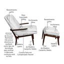 Ver imagem 2 de Poltrona com Puff Cintia Pés Madeira Linho Palha Gran Belo