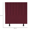 Ver imagem 3 de Cabeceira Estofada Cama Solteiro 100 Cm Lídia Suede e Frame Bordô
