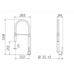 Torneira Docol Doc para Cozinha Bica Alta Preto e Cromado - 4