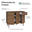 Ver imagem 4 de Buffet Aparador 105cm 3 Portas e 1 Gaveta rustic Madesa Rustic