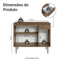 Ver imagem 3 de Buffet Aparador 105cm 3 Portas e 1 Gaveta rustic Madesa Rustic