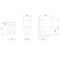 Ver imagem 2 de Bacia para Caixa Acoplada Branco - Smart - Celite - 1163510010300 - Preto