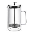 Ver imagem 1 de Cafeteira Francesa em Vidro com Parede Dupla 1L Prateada Oxford