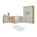 Ver imagem 1 de Quarto de Bebê Completo C/berço Americano 3x1 Colchão Ternura Multimóveis Mp4663 Madeirado/off