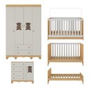 Ver mais imagens de Quarto de Bebê Completo C/berço Americano 3x1 Colchão Ternura Multimóveis Mp4663 Madeirado/off