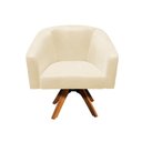 Ver imagem 5 de Poltrona Decorativa Kit 2 Stella Base de Madeira Giratória Mm30 Sintético Pu D03 - D’Rossi
