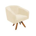 Ver imagem 6 de Poltrona Decorativa Kit 2 Stella Base de Madeira Giratória Mm30 Sintético Pu D03 - D’Rossi