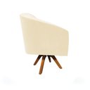 Ver imagem 7 de Poltrona Decorativa Kit 2 Stella Base de Madeira Giratória Mm30 Sintético Pu D03 - D’Rossi