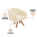 Ver imagem 3 de Poltrona Decorativa Kit 2 Stella Base de Madeira Giratória Mm30 Sintético Pu D03 - D’Rossi