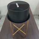 Ver imagem 2 de Mesa Lateral Canto Sala Home&co com Cachepo Metal Vaso Decorativo Planta 55x40x40cm Preto