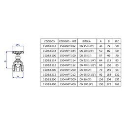 Registro de Gaveta para Uso Semi Industrial 1/2 - Deca 1502.b.012 - 2