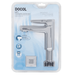 Torneira Docol Lift para Banheiro de Mesa Cromada - 6