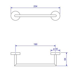 Porta Toalha Barra Disco 20cm Cromado - Deca 2040.C.020.DSC - 2