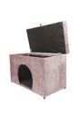 Ver imagem 2 de Puff Pet Baú Estofado para Cachorro e Gato - Rose Claro