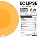 Ver imagem 2 de Arandela Eclipse Redonda Mainz Foskal Madeira 8w Led 3000k Luz Indireta Ip65 Externa Bivolt