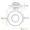 Ver imagem 5 de Arandela Eclipse Redonda Mainz Foskal Madeira 8w Led 3000k Luz Indireta Ip65 Externa Bivolt