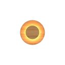 Ver imagem 1 de Arandela Eclipse Redonda Mainz Foskal Madeira 8w Led 3000k Luz Indireta Ip65 Externa Bivolt