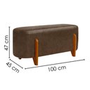 Ver imagem 3 de Puff Recamier Organico Imperial 100 cm Corino Canela Impo