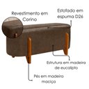 Ver imagem 4 de Puff Recamier Organico Imperial 100 cm Corino Canela Impo