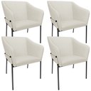 Ver imagem 1 de Kit 4 Cadeiras para Sala de Jantar Estar Living Olívia L02 Linho Champagne - Lyam Decor
