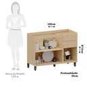 Ver imagem 4 de Balcão de Cozinha para Pia 100% MDF 3 Portas e 2 Gavetas sem Tampo 120cm Aura Luciane Móveis