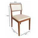 Ver imagem 6 de Kit 4 Cadeiras de Jantar Isa Estofada em Madeira Maciça Bz:bege/marrom/couro Sintético