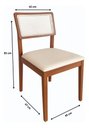 Ver imagem 6 de Kit 4 Cadeiras de Jantar Isa Estofada em Madeira Maciça Bz:bege/marrom/couro Sintético