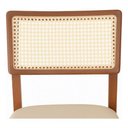 Ver imagem 5 de Kit 4 Cadeiras de Jantar Isa Estofada em Madeira Maciça Bz:bege/marrom/couro Sintético