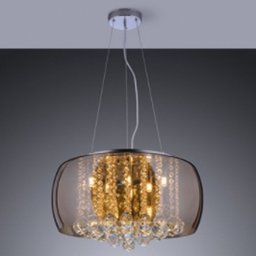 Pendente/Plafon em Vidro e Cristal Attractive Âmbar 50cm G9 - Lustre Design Moderno Sala/Quarto - 2