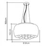 Pendente/Plafon em Vidro e Cristal Attractive Âmbar 28cm G9 - Lustre Design Moderno Sala/Quarto - 4