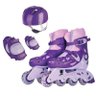 Patins In-line Roxo Ajustável 34 ao 37 Kit Proteção - 2