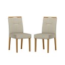 Ver imagem 1 de Kit 02 Cadeiras para Mesa de Jantar Estofada Lectus Luxo -new Ceval
