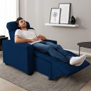 Ver imagem 2 de Poltrona Papai Retrátil Reclinável Suede Viena Marinho