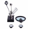 Lupa Suporte Estaçao Solda Garra 3 Lentes Leds Aumenta a Visao Consertos Reparos Placa Dessolda Leva - 12