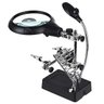 Lupa Suporte Estaçao Solda Garra 3 Lentes Leds Aumenta a Visao Consertos Reparos Placa Dessolda Leva - 14