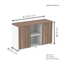 Ver imagem 3 de Armário para Escritório com Chave 121,5cm PE40 Branco