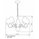 Ver imagem 2 de Lustre Holandês Caisma 5 Braços Alumínio Sala 65 cm 2402 - Aço Escovado