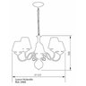 Lustre Holandês Caisma 5 Braços Alumínio Sala 65 cm 2402 - Branco - 2