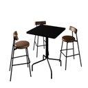 Ver imagem 5 de Mesa Bistrô Quadrada Barcelona 80cm Preto/Tx