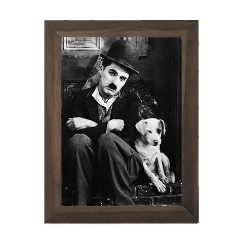Quadro Moldurado Charlie Chaplin Cinema Decoração Parede