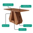 Ver imagem 4 de Mesa de Jantar 4 Lugares Tampo Mdf 130x80 Cm 20590 Cinamomo Molci
