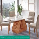 Ver imagem 7 de Mesa de Jantar 4 Lugares Tampo Mdf 130x80 Cm 20590 Cinamomo Molci