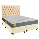 Ver imagem 1 de Conjunto Cama Box Bege King + Colchão D23 Pro Inducol + Cabeceira