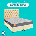 Ver imagem 4 de Conjunto Cama Box Bege King + Colchão D23 Pro Inducol + Cabeceira