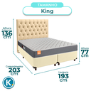 Ver imagem 3 de Conjunto Cama Box Bege King + Colchão D23 Pro Inducol + Cabeceira