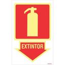 Ver imagem 1 de Kit 5 Placas de Sinalização Extintor 16 x 25 cm Grespan
