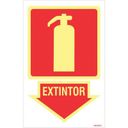 Ver imagem 2 de Kit 5 Placas de Sinalização Extintor 16 x 25 cm Grespan