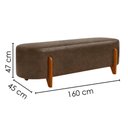 Ver imagem 3 de Puff Recamier Organico Imperial 160 cm Corino Canela Impo