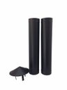 Ver imagem 1 de Kit 1,20 m de duto preto de 130 mm de diâmetro com chapéu chinês