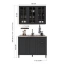 Ver imagem 4 de Armário de Cozinha Modulada Compacta Nara MDF 120cm 6 Portas 2 Gavetas Chumbo Fidelita Móveis